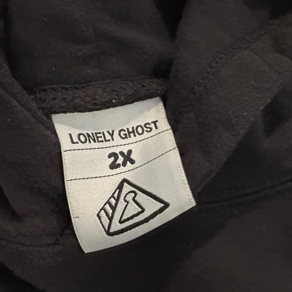 Lonely Ghost black hoodie 2X - Picture 2 of 3